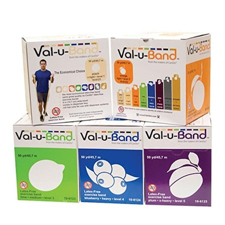 Val-U-Band Latex Free Band, 50 Yard - 5 Piece Set Val-u-Band-10-6128